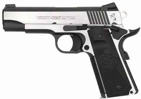 Colt Manufacturing Commander Combat Elite 9mm 4.25" Barrel 8 Round Half Checkered G10 Grip With Scallop