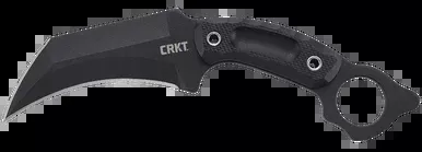 Columbia River Knife & Tool CRKT 2630 DU Hoc Fixed Blade Knife 5.10″ Recurve Plain Black Powder Coated SK-5 Steel Blade Black Textured G10 Handle