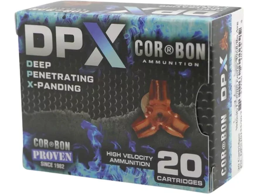 Cor-Bon DPX 38 Super +P Ammo 125 Grain Solid Hollow Point Lead Free Box of 20