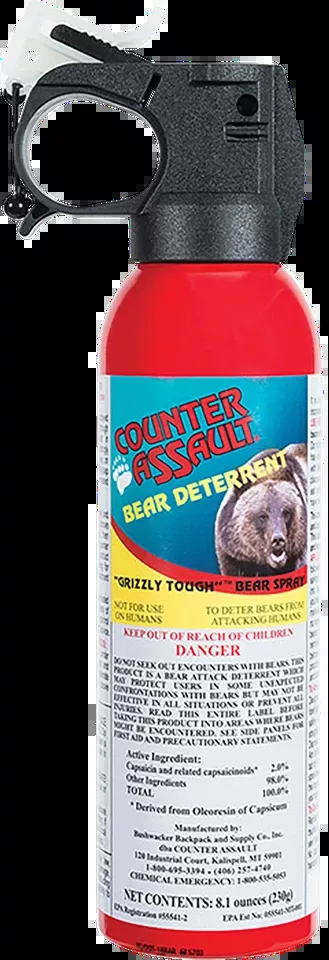 Counter Assault Bear Spray - 32 ft Range, 7 Seconds, 8.10 oz