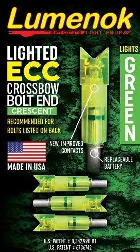 Crescent Easton Carbon 3PK Lumenok Lighted Nock Crossbow Green