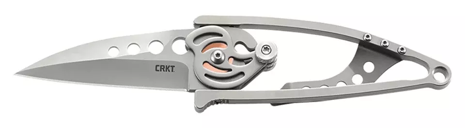 CRKT 5102N Snap Lock Folding Knife with 2.55" Bead Blasted Blade and Stainless Steel Handle