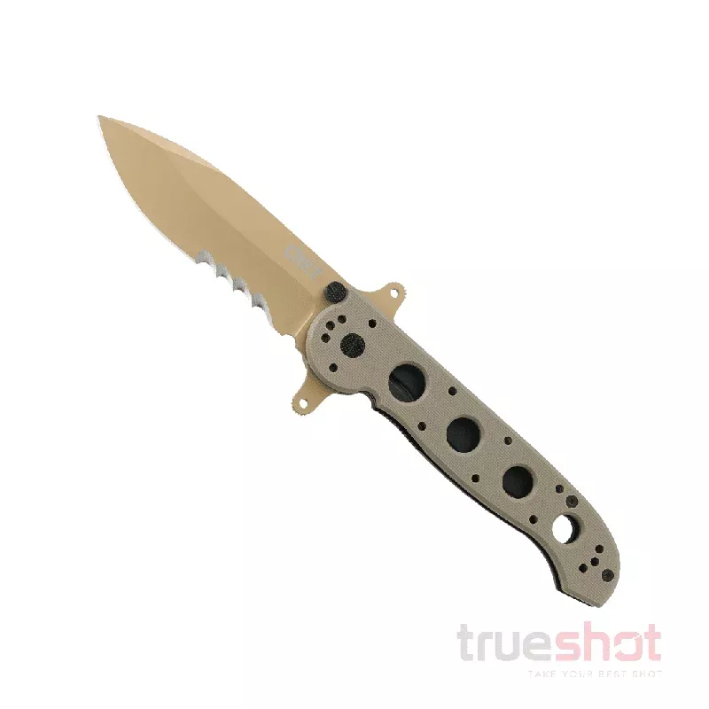 CRKT – M21-14DSFG Special Forces Spear Point Serrated – Tan – G-10 – Stainless Steel – 3.875″