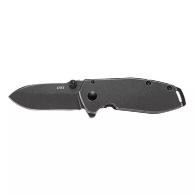 CRKT Squid Assisted Opening Pocket Knife 2.37″ Drop Point 8Cr14MoV Stonewashed Blade Stainless Steel Handle Black