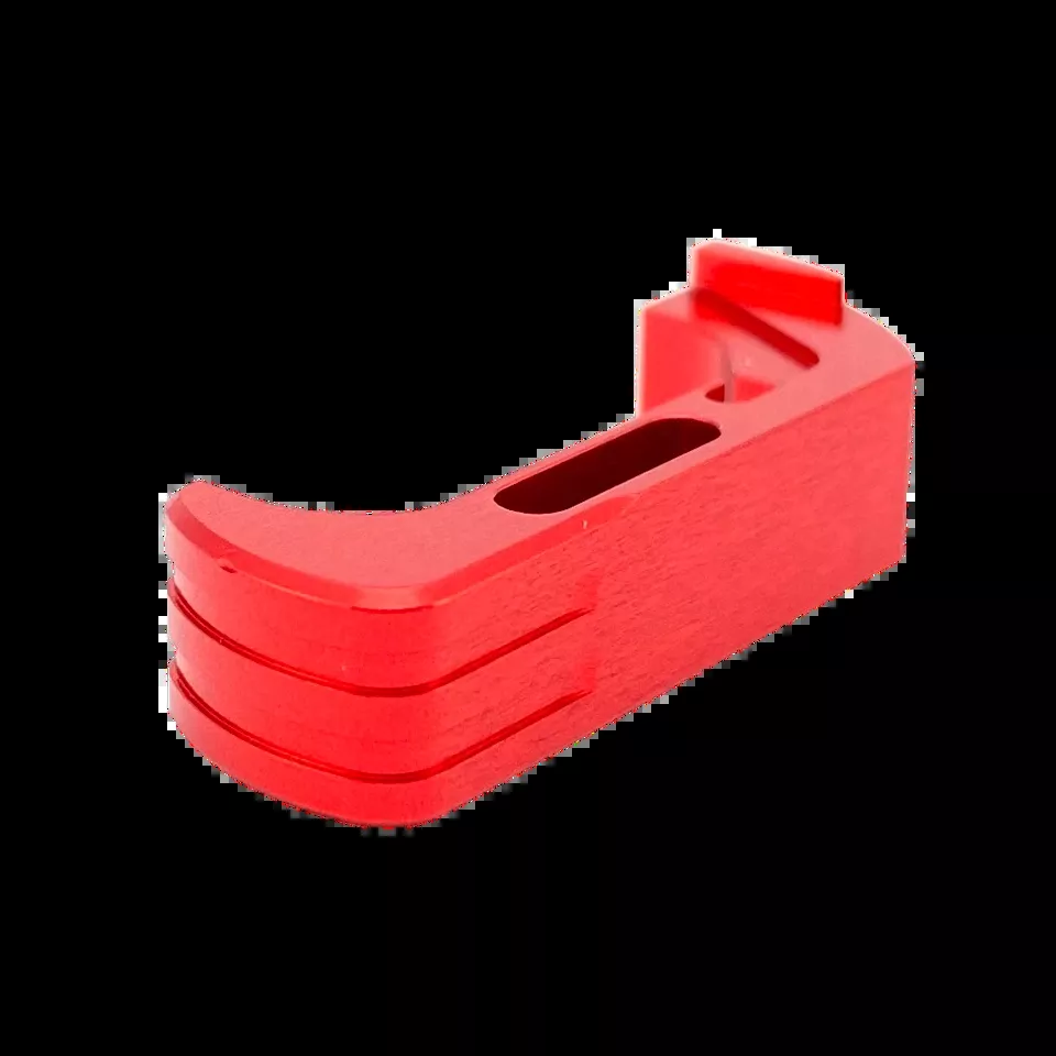 Cross Armory Red Anodized Extended Mag Catch for Glock Gen4-5