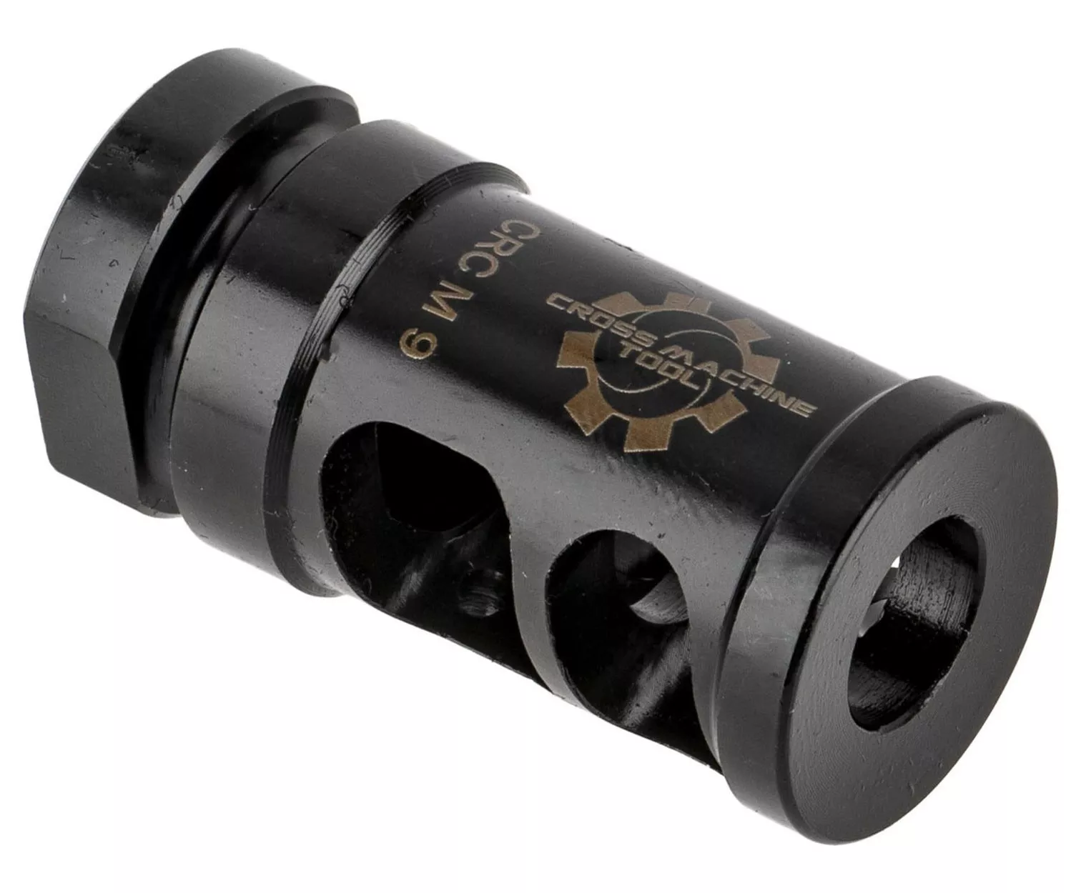 Cross Machine Tool AR-15 Mini Combat Recoil Compensator 9mm 1 /2X28 Black
