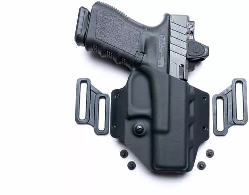 Crucial Concealment Covert Owb Outside Waistband Holster Right Hand Kydex Black Fits Glock 43/43x 1002