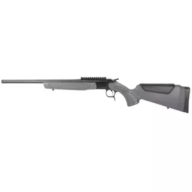 CVA Scout Single Shot Rifle 223 Remington 20″ Blued Threaded Barrel Blued Frame Stealth Gray Field Stock