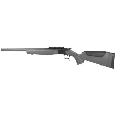 CVA Scout Single Shot Rifle 308 Winchester 20″ Blued Threaded Barrel Blued Frame Stealth Gray Field Stock