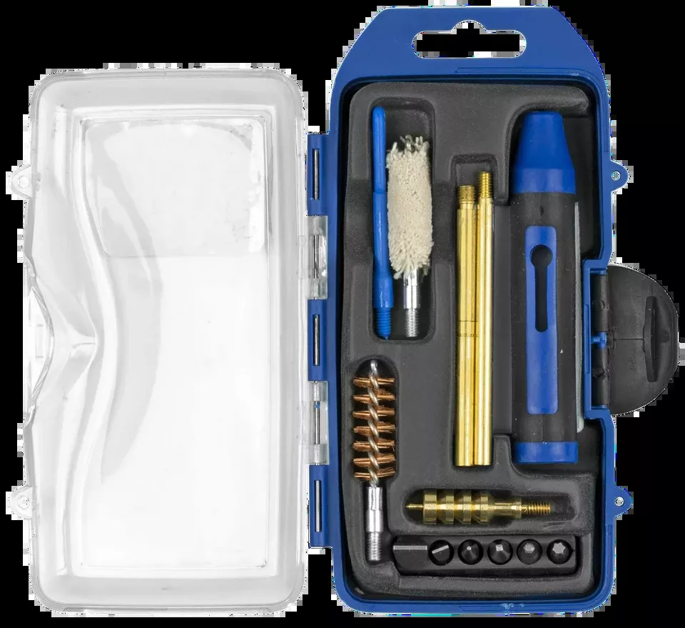 DAC GM45P GunMaster 14-Piece Cleaning Kit for .44 & .45 Cal Pistols - Black/Blue