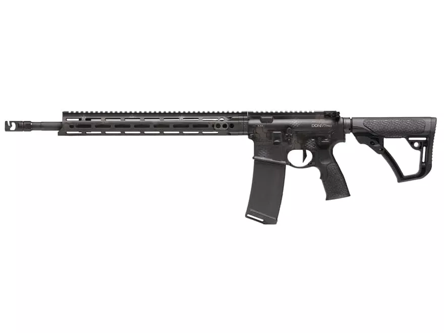 Daniel Defense DDM4 V7 Pro Semi Automatic Rifle 5.56x45mm NATO 18″ Chrome Threaded Barrel Hardcoat Anodized Frame Black Collapsible Stock