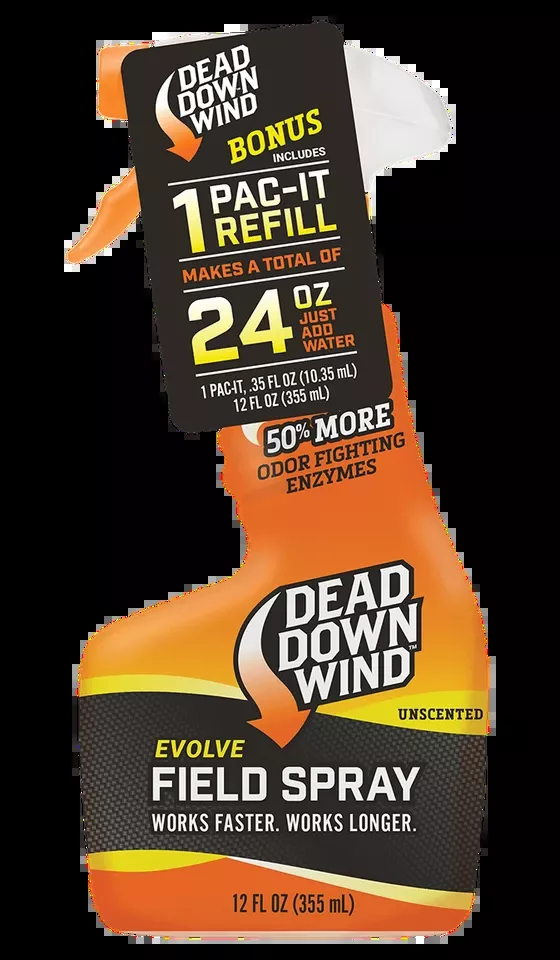 Dead Down Wind Evolve Field Spray Combo - Odor Eliminator, Unscented, 24 oz Trigger Spray