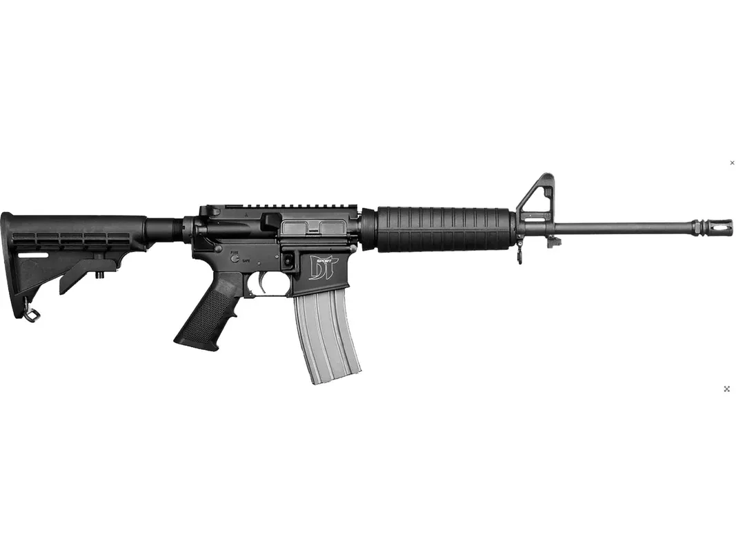 Del-Ton DT Sport Mod 2 Semi Automatic Rifle 5.56x45mm NATO 16″ Black Threaded Barrel Anodized Black Frame Black Pistol Grip
