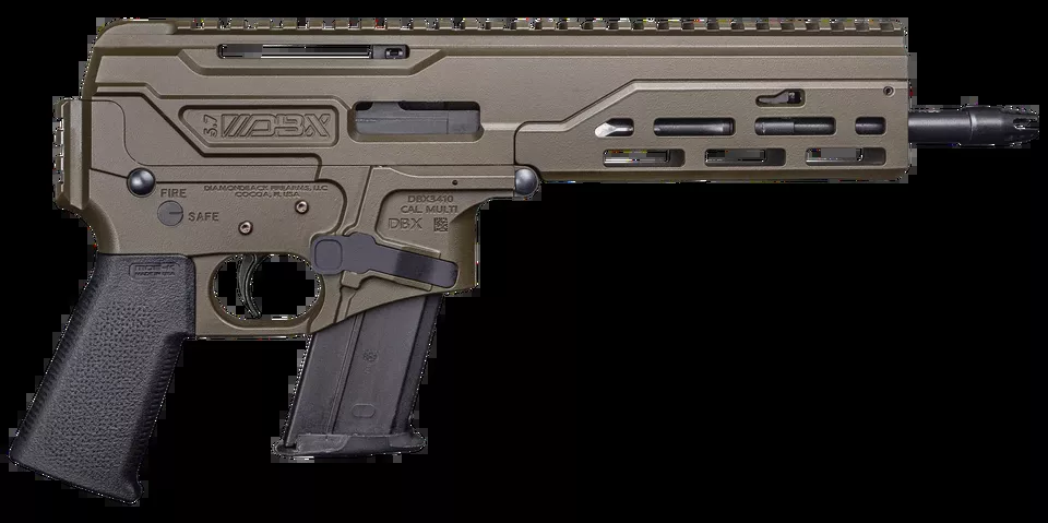 Diamondback DBX 5.7x28mm 20+1 Pistol with OD Green Rail and Black Magpul Grip