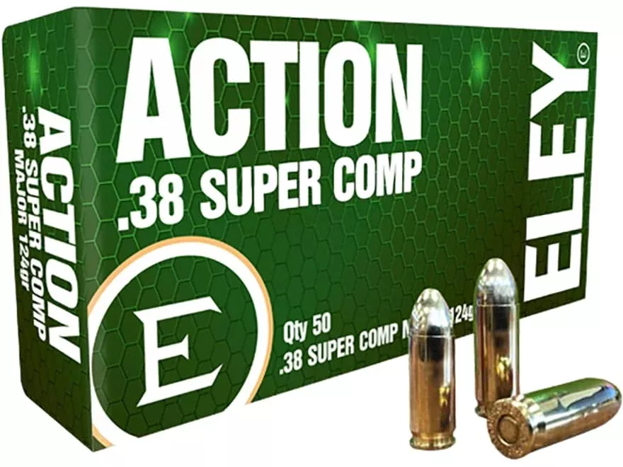 Eley Action 38 Super Ammo 124 Grain Full Metal Jacket Box of 50