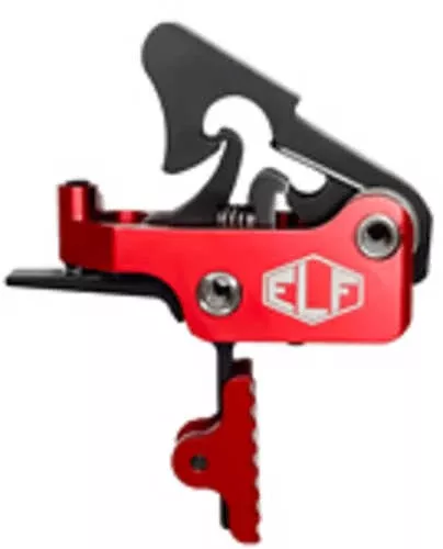 Elftmann Tactical Apex Pro Adjustable Trigger Straight With Red Shoe Fits Ar-15 AFALSEdized Finish Red Apex-pro-r-s