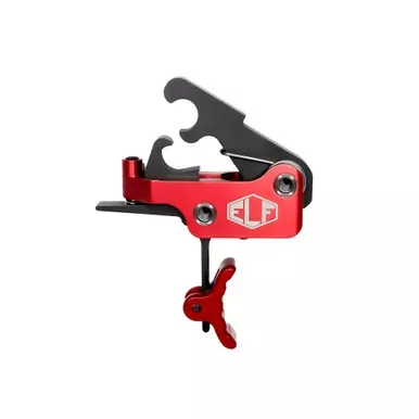 Elftmann Tactical SE Pro | Adjustable Trigger | Curved with Red Shoe | Fits AR-15 | Anodized Finish | Red | SE-PRO-R-C