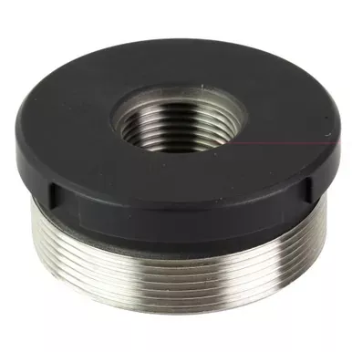 Energetic Armament Direct Thread Adapter | 9/16-24 Direct Threads | 1.375×24 Suppressor Threads | Titanium | Cerakote Finish | Black | EA23