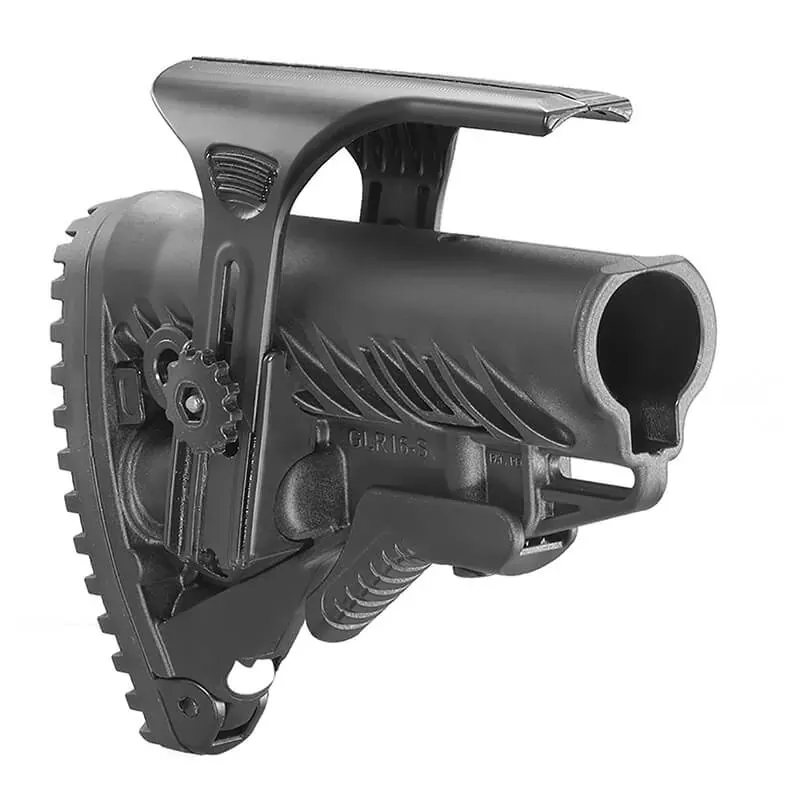 FAB Defense AR15 Tactical Buttstock w/ Adjustable Cheek Rest – Black