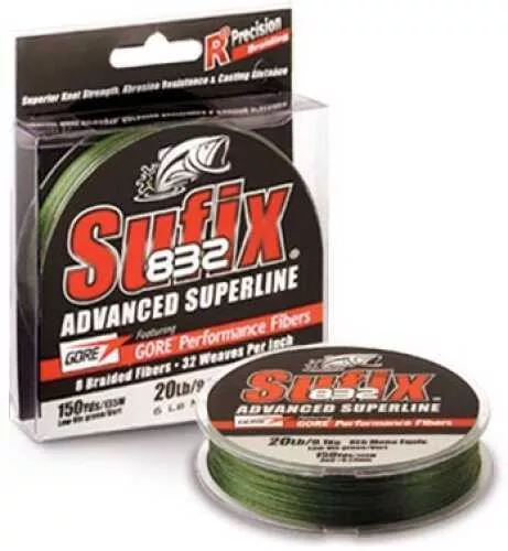 FALSErmark Sufix 832 Braid 150yd 80lb Lo-Vis Green Md#: 660-080G