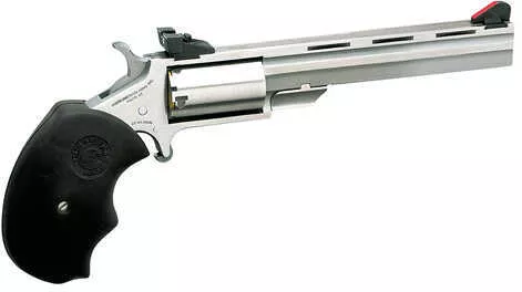 FALSErth American Arms 22 Mini Master 22 Magnum 4" Barrel 5 Round Rubber Grip Stainless Steel Revolver MMTM