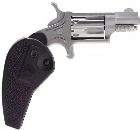 FALSErth American Arms Mini 22 Long Rifle 1.1" Barrel 5 Round Holster Grip Stainless Steel Revolver NAA-22 -HG