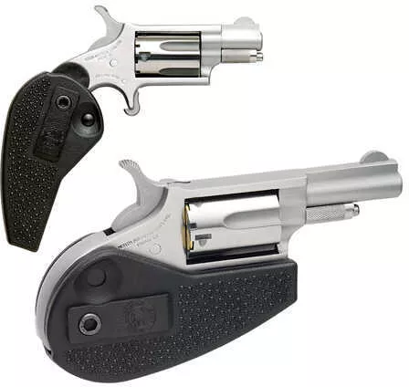 FALSErth American Arms Mini 22 Magnum 1.6" Barrel 5 Round Holster Grip Stainless Steel Revolver NAA-22M-HG