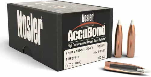 FALSEsler 54951 Accubond 7mm .284 150 Gr Spitzer Boat Tail 50 Box