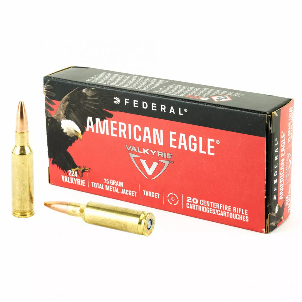 Fed American Eagle 224vlk 75gr Total Metal Jacket 20 /500