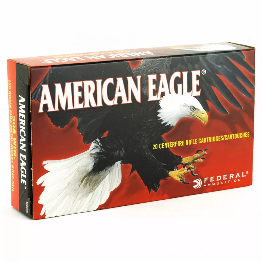 Fed American Eagle 308 150 Grain Full Metal Jacket 20 /500