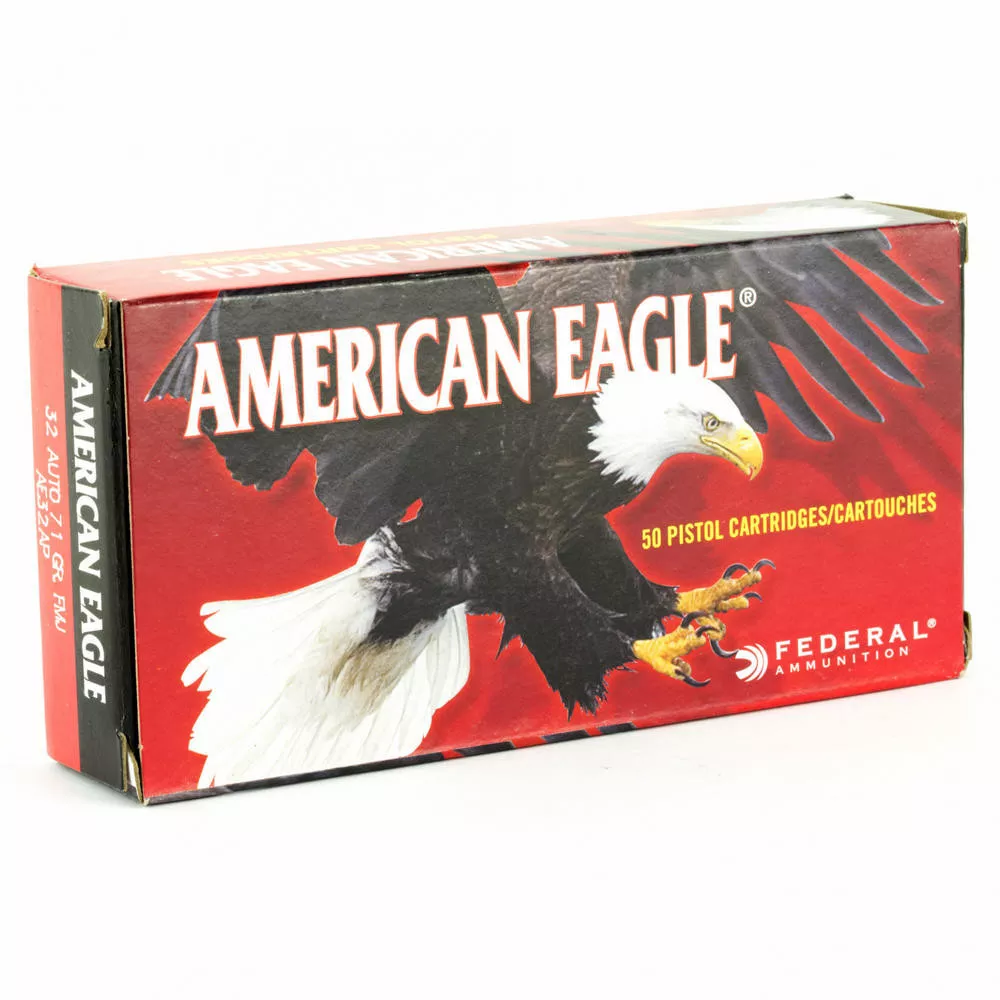 Fed American Eagle 32ACP 71 Grain Full Metal Jacket 50 /1000