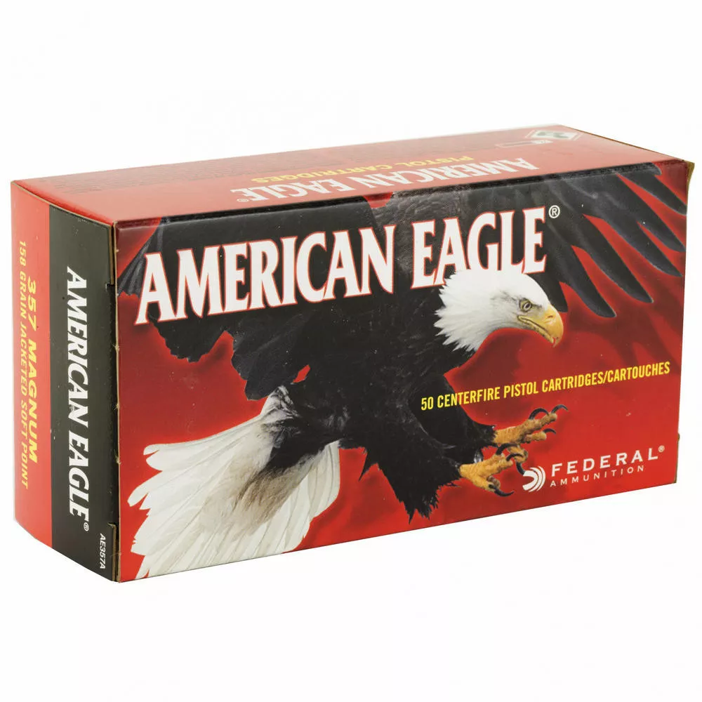 Fed American Eagle 357mg 158 Grain Jacketed Soft Point 50 /1000