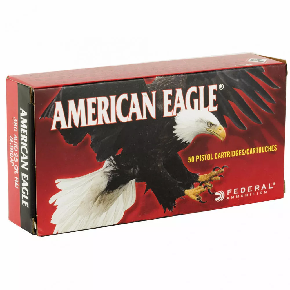 Fed American Eagle 380ACP 95 Grain Full Metal Jacket 50 /1000