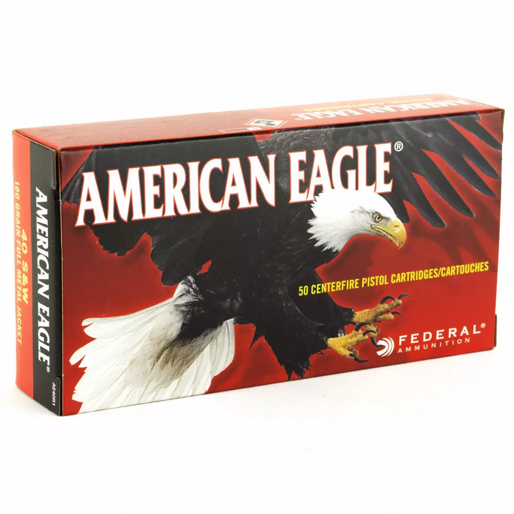 Fed American Eagle 40S&W 180 Grain Full Metal Jacket 50 /1000