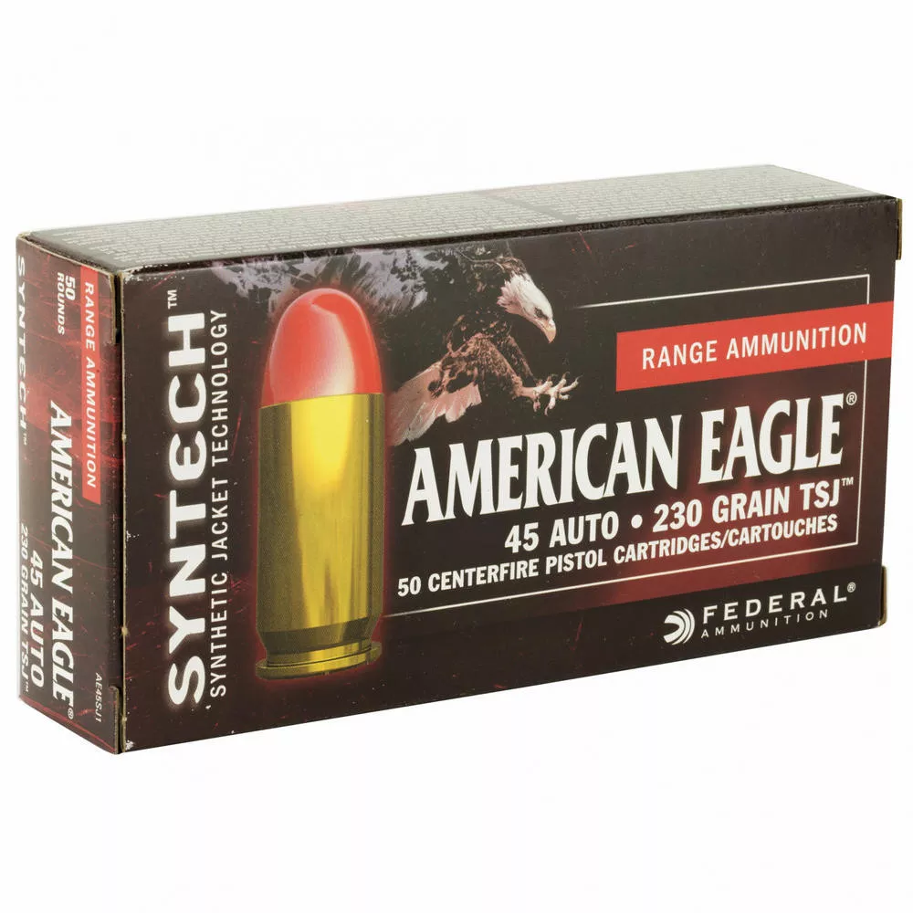 Fed American Eagle 45ACP 230 Grain Tsj 50 /500