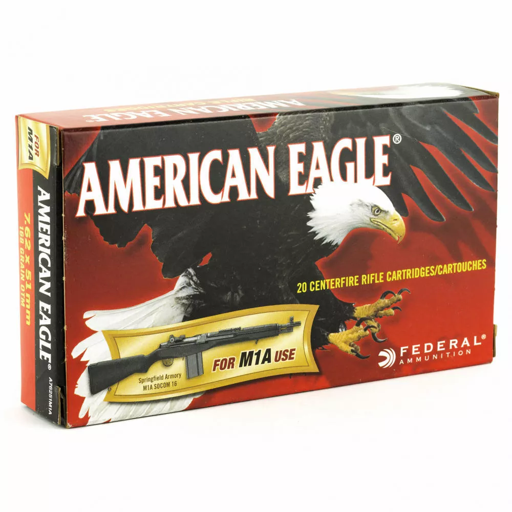 Fed American Eagle 762×51 168 Grain M1A 20 /200