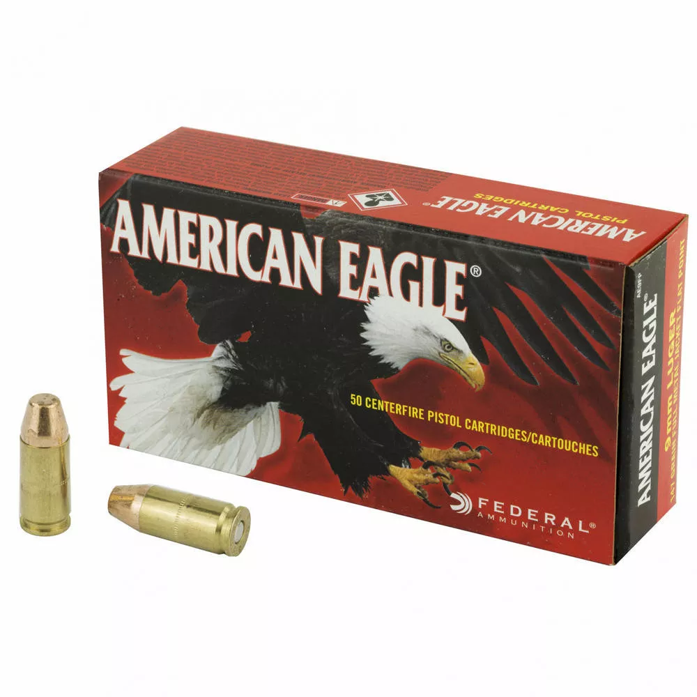 Fed American Eagle 9mm 147 Grain Full Metal Jacket 50 /1000