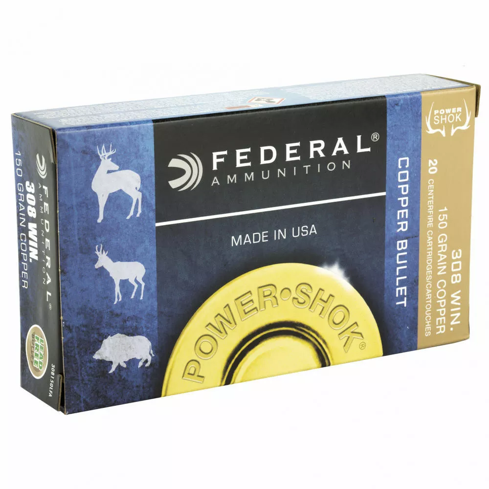 Fed PowerShok 308Win 150 Grain Copper 20 /200