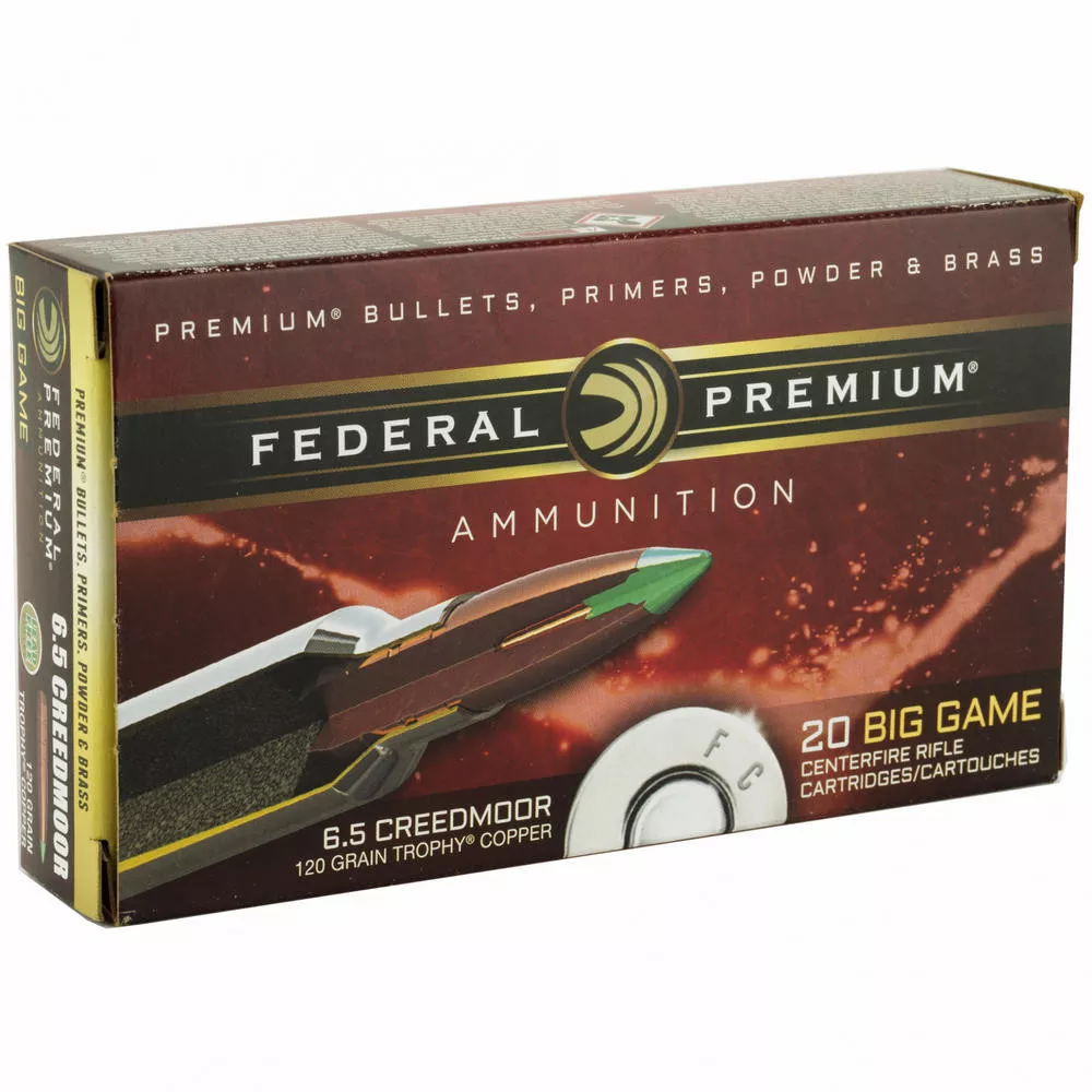 Fed Premium 6.5crd 130 Grain Trphy Cppr 20 /2