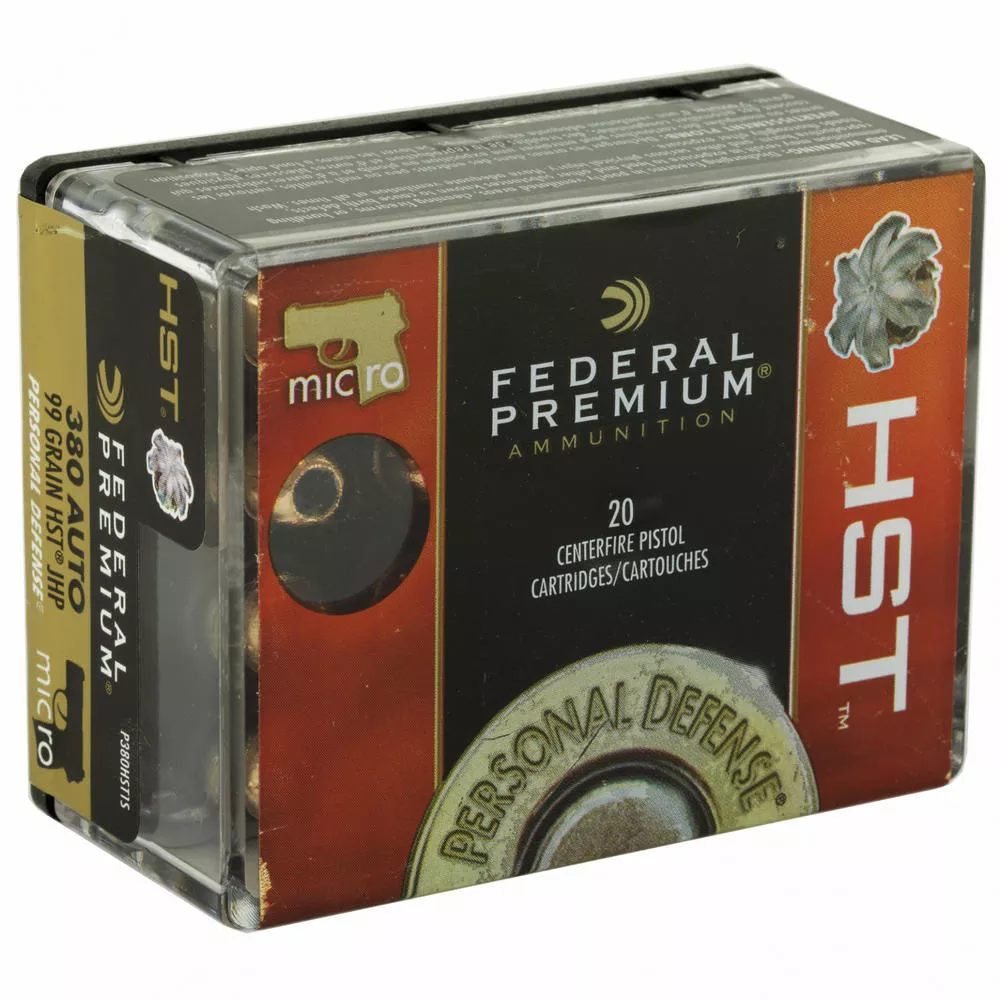 Fed Premium Hst 380ACP 99gr Jacketed Hollow Point 20 /200