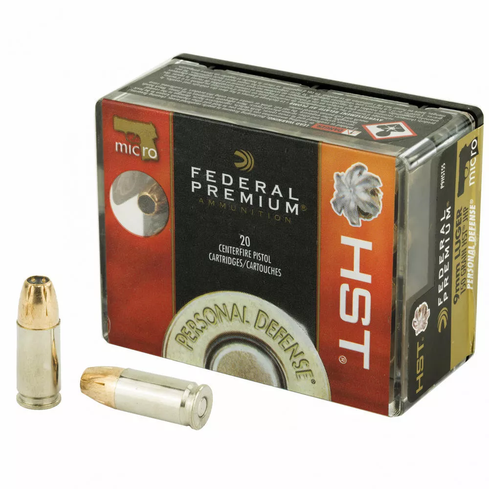 Fed Premium Hst 9mm 150 Grain Jacketed Hollow Point 20 /200