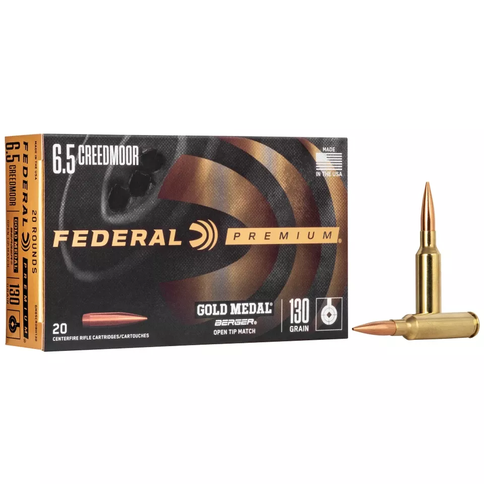 Federal Gold Medal 6.5 Creedmoor 130 Grain Berger, 20 Rounds