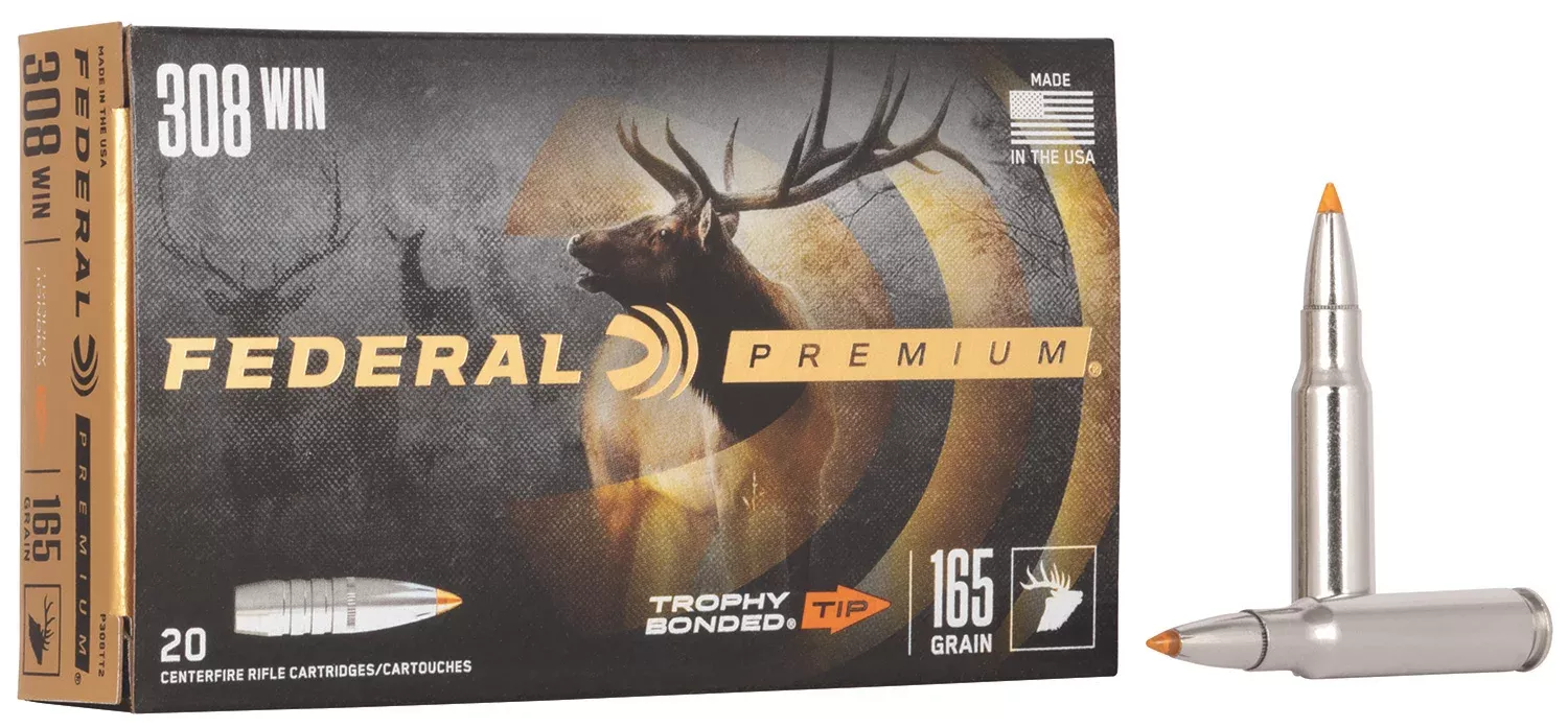 Federal P308TT2 Premium308Win 165gr Trophy Bonded Tip 20 Per Box/10 Case