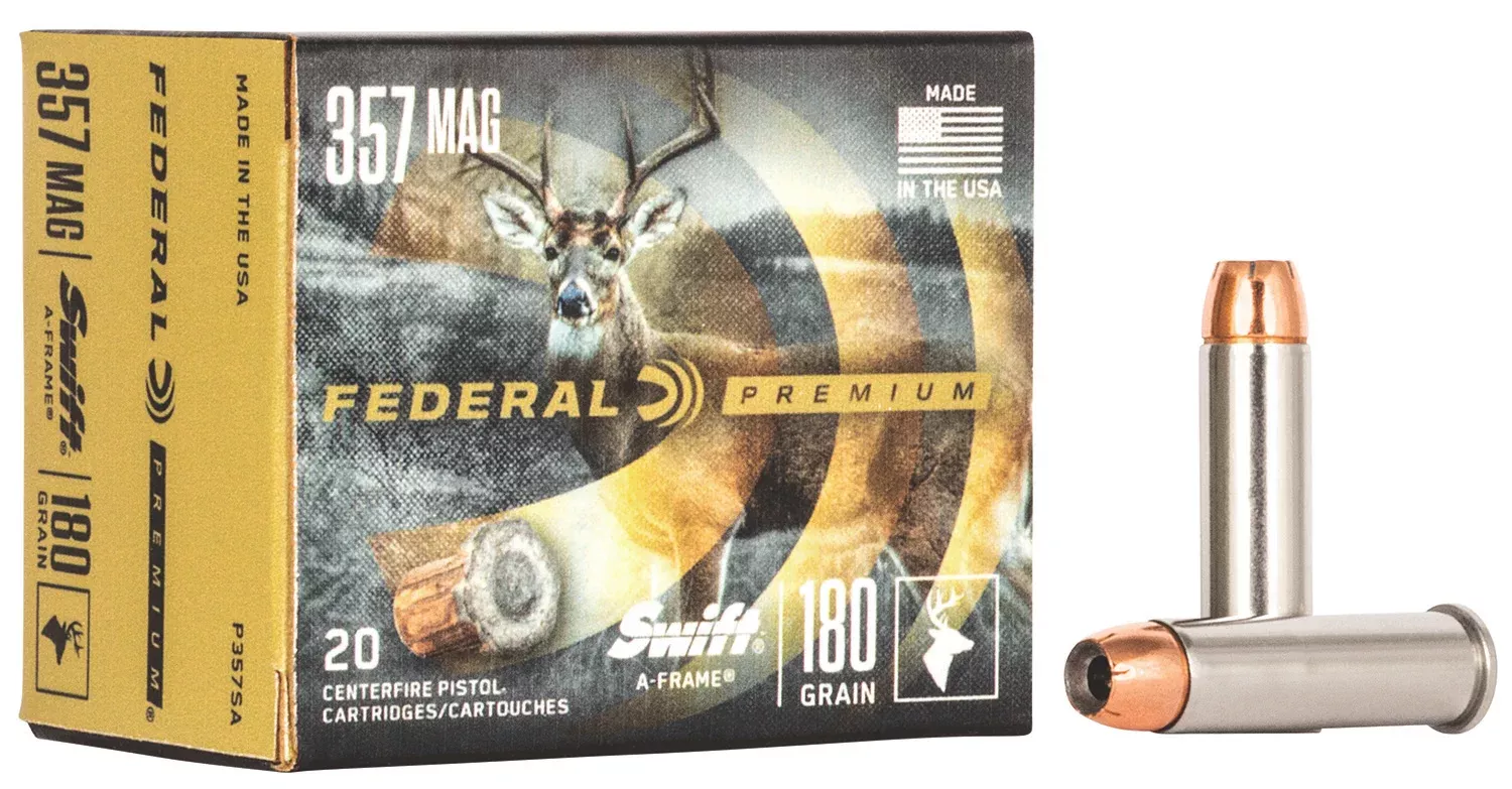 Federal P357SA Premium357Mag 180gr Swift A Frame 20 Per Box/10 Case