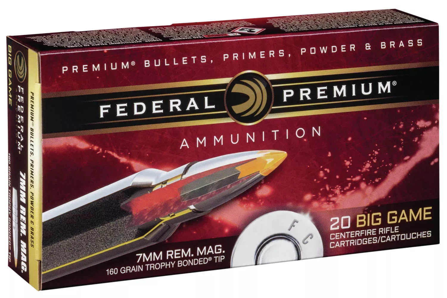 Federal PR7TT1 Premium7mmRemMag 160gr Trophy Bonded Tip 20 Per Box/10 Case
