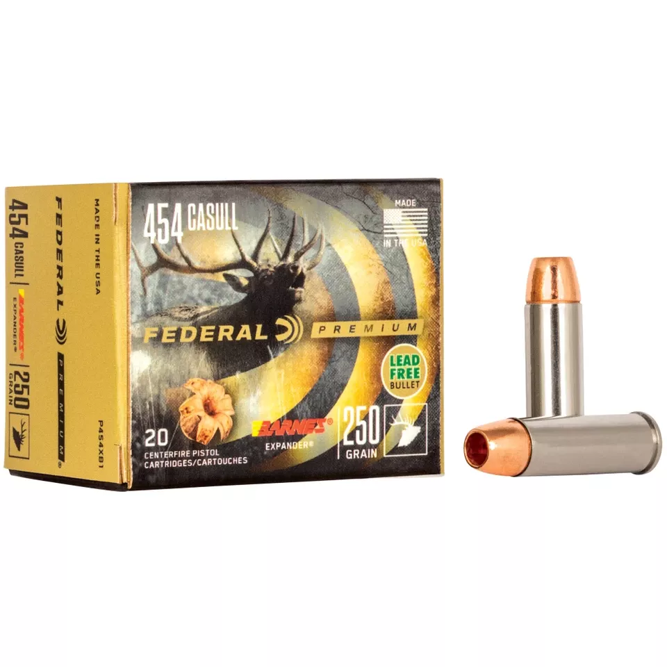 Federal Premium 454 Casull 250 Grain Barnes Expander 20 Rounds/200 Rounds