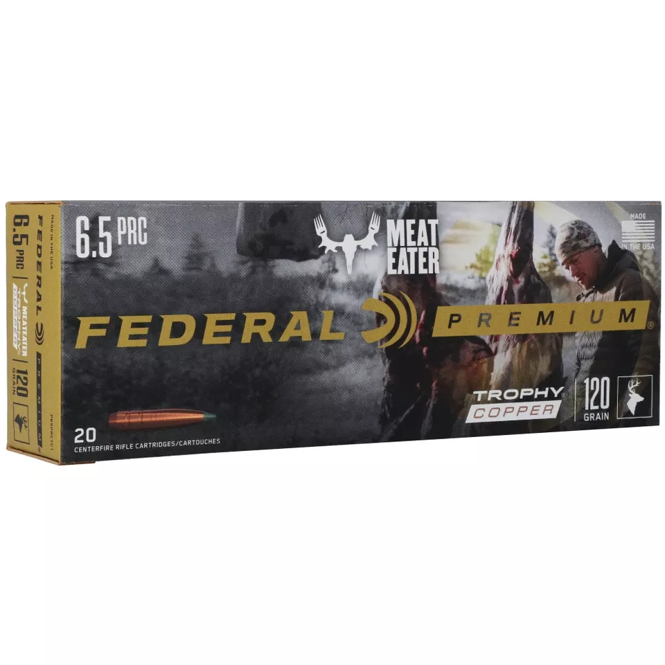 Federal Premium 6.5 PRC 120 Grain Trophy Copper Ammunition - 20 Rounds