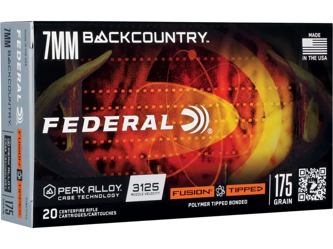 Federal Premium Fusion Tipped 7mm Backcountry Ammo 175 Grain Polymer Tip Box of 20