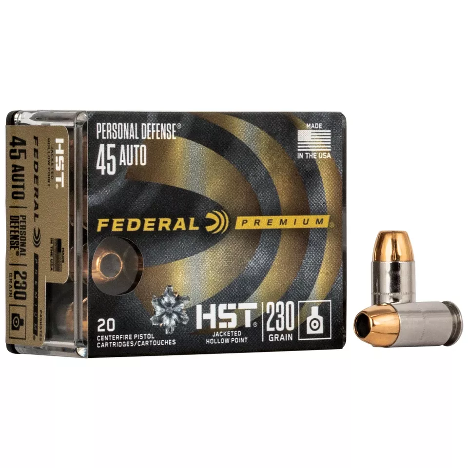 Federal Premium HST 45 ACP 230 Grain JHP Ammunition - 20 Rounds/200 Rounds