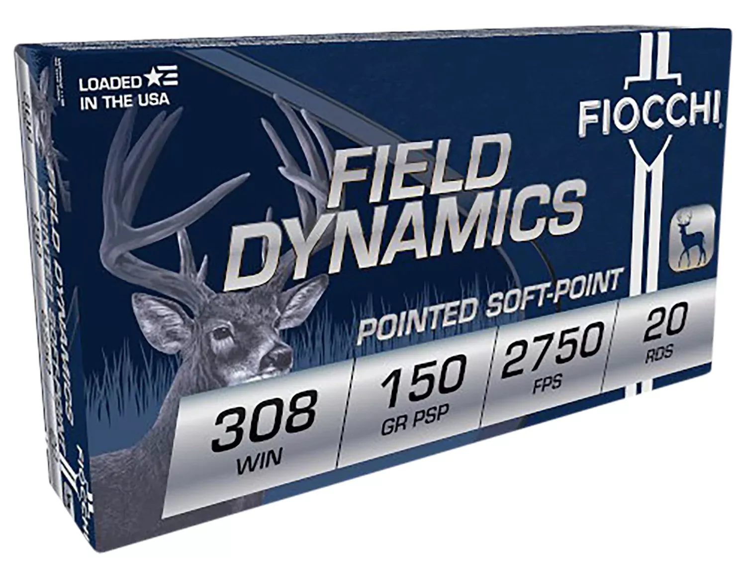 Fiocchi 308B Field Dynamics308Win 150gr Pointed Soft Point 20 Per Box/10 Case